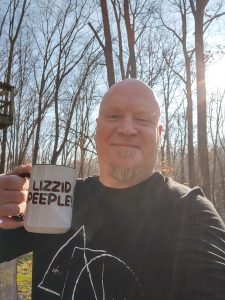 Love my T shirt and mug!! Hanging out on my back porch.